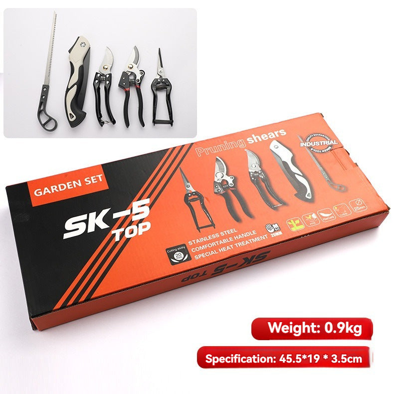 🎁🎄50% popusta danas!! Vrtlarski set od 5 dijelova, uključujući kutiju s alatom za sadnju cvijeća, škare za orezivanje, sklopivu pilu i set alata za obrezivanje drveća.