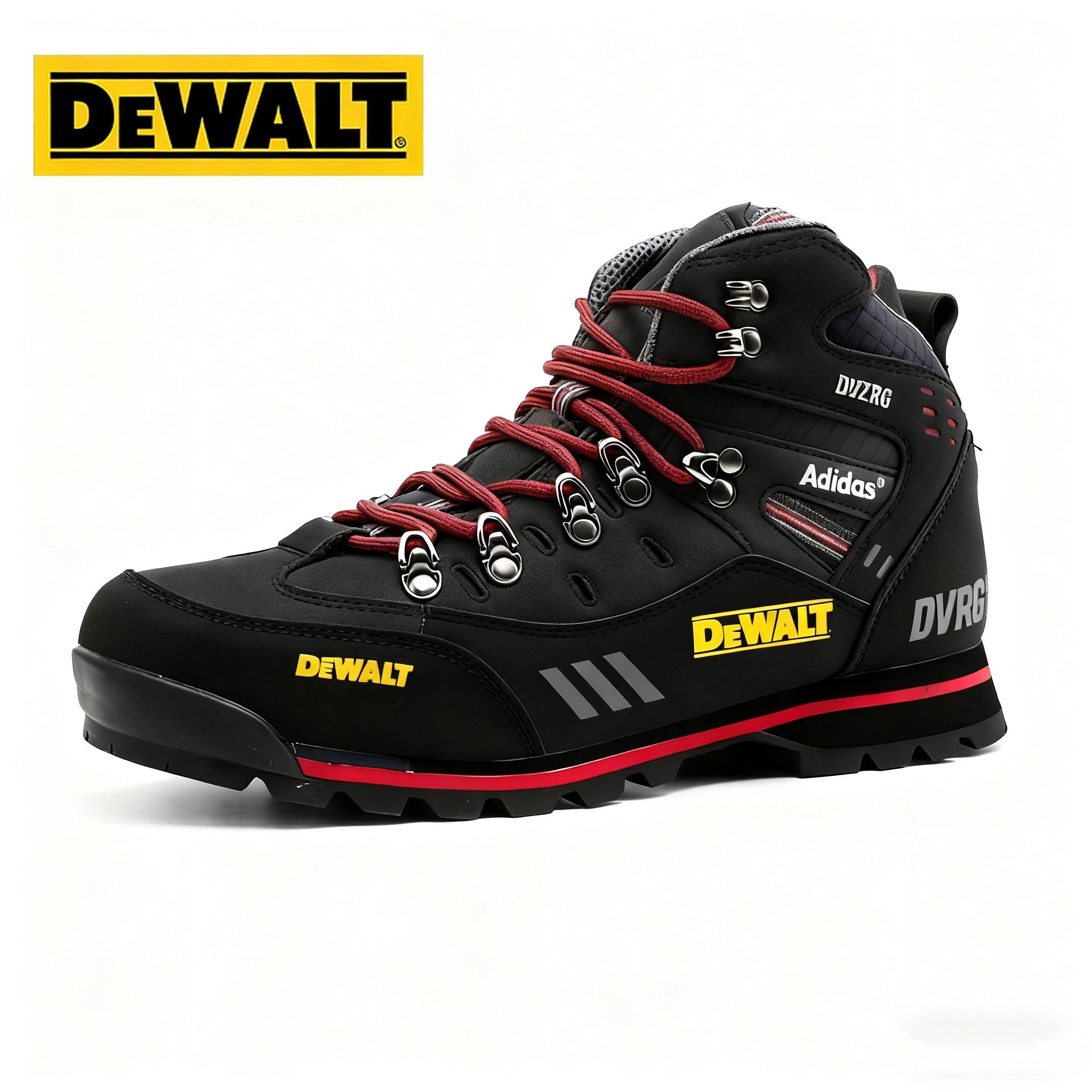 Muške planinarske cipele za visoke muškarce marke Adidas® i DEWALT – izdržljive, za sva godišnja doba, izrađene od poliuretana i gume