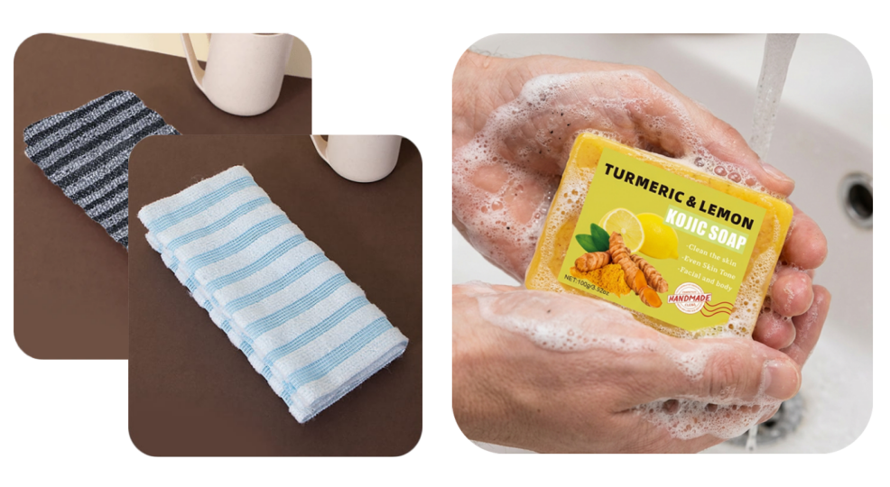 🧼💦1+1 INGYEN: Antibakteriális hámlasztó fürdőlepedő 🚿