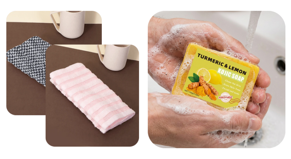 🧼💦1+1 INGYEN: Antibakteriális hámlasztó fürdőlepedő 🚿
