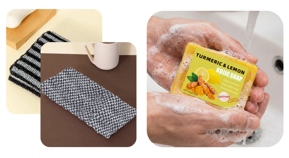 🧼💦1+1 INGYEN: Antibakteriális hámlasztó fürdőlepedő 🚿