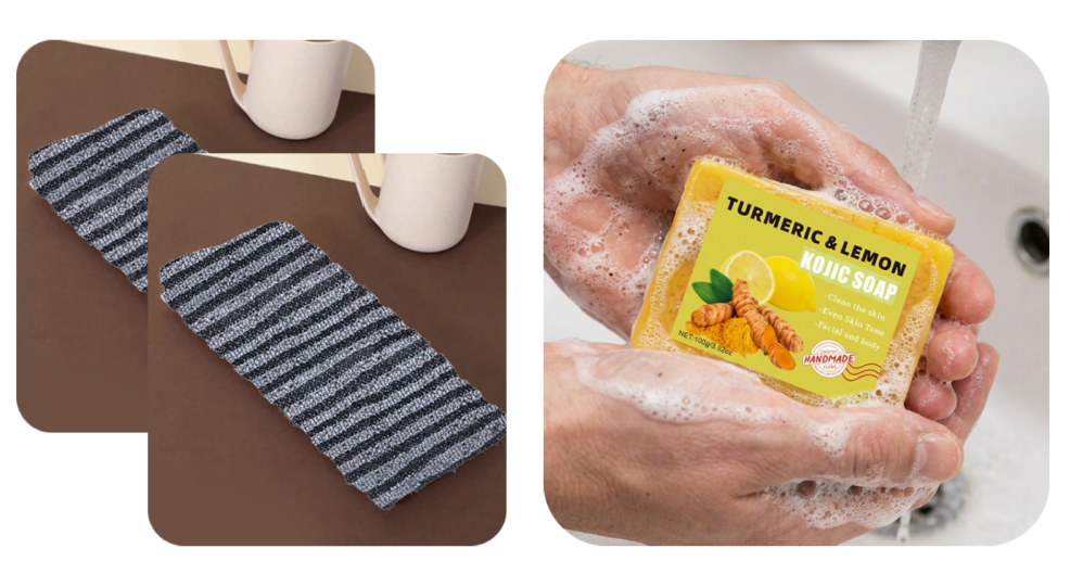 🧼💦1+1 INGYEN: Antibakteriális hámlasztó fürdőlepedő 🚿