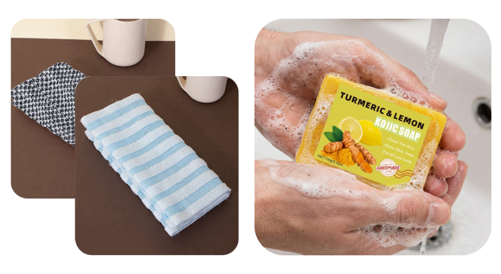 🧼💦1+1 INGYEN: Antibakteriális hámlasztó fürdőlepedő 🚿