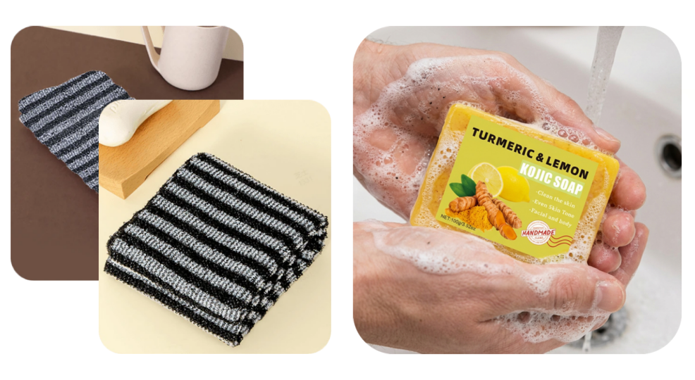 🧼💦1+1 INGYEN: Antibakteriális hámlasztó fürdőlepedő 🚿