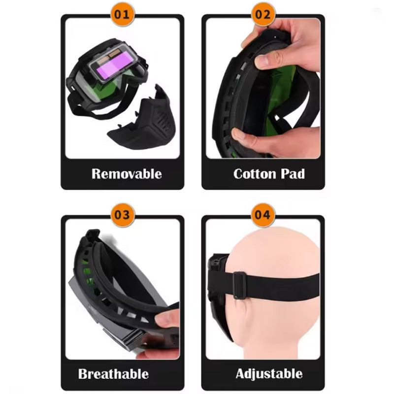 ⚡Automatski zatamnjujuća maska za zavarivanje za sigurnost očiju✨