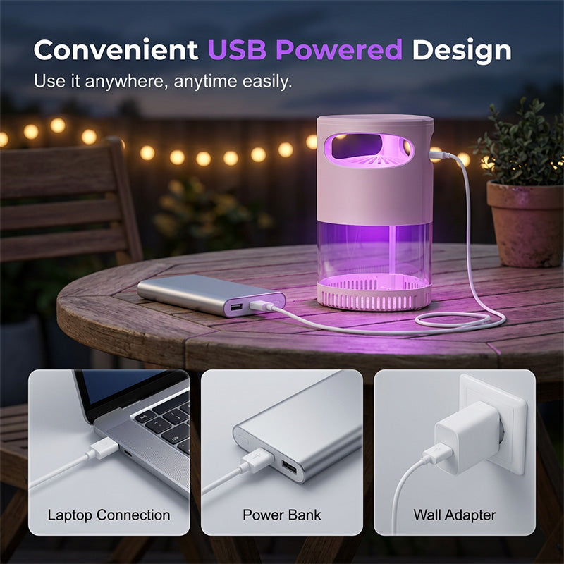 🦟 Mir danju i noću: USB lampa za ubijanje insekata – Tiha zaštita od komaraca! 💤COD📦️